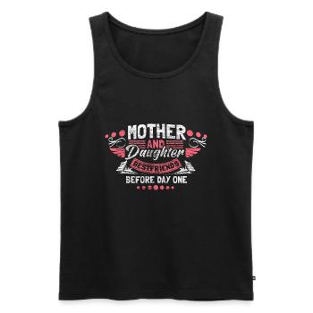 Mother and daughter cohesion gift - Men's Premium Organic Tank Top - black - Front - Michal (187cm)