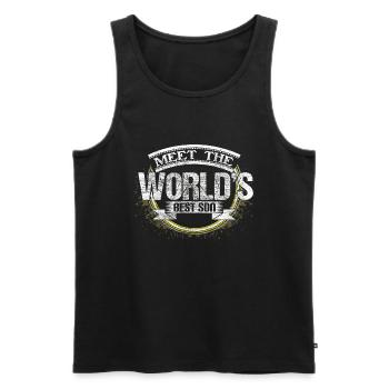 Bester Sohn Familie Junge - Männer Premium Bio Tank Top - Schwarz - Vorne - Michal (187cm)