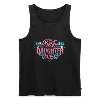 Tochter Mutter Mädchen - Männer Premium Bio Tank Top - Schwarz - Vorne - AI Model Male 178 light (178cm)