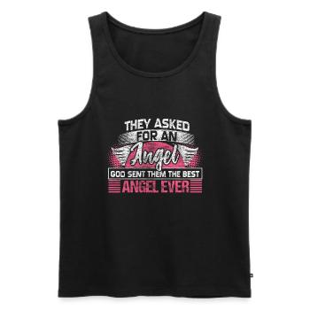 Daughter Mother Birthday Gift - Men's Premium Organic Tank Top - black - Front - Michal (187cm)