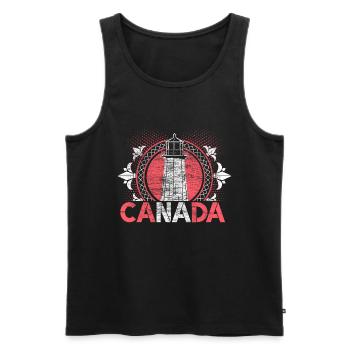Canada Snow Origin - Men's Premium Organic Tank Top - black - Front - AI Model Male 178 light (178cm)