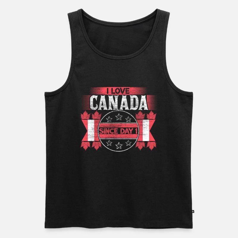 Kanada Schnee Herkunft Geschenkidee - Männer Premium Bio Tank Top - Schwarz