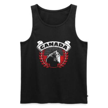 Canada Elk Country of birth - Men's Premium Organic Tank Top - black - Front - AI Model Male 178 light (178cm)