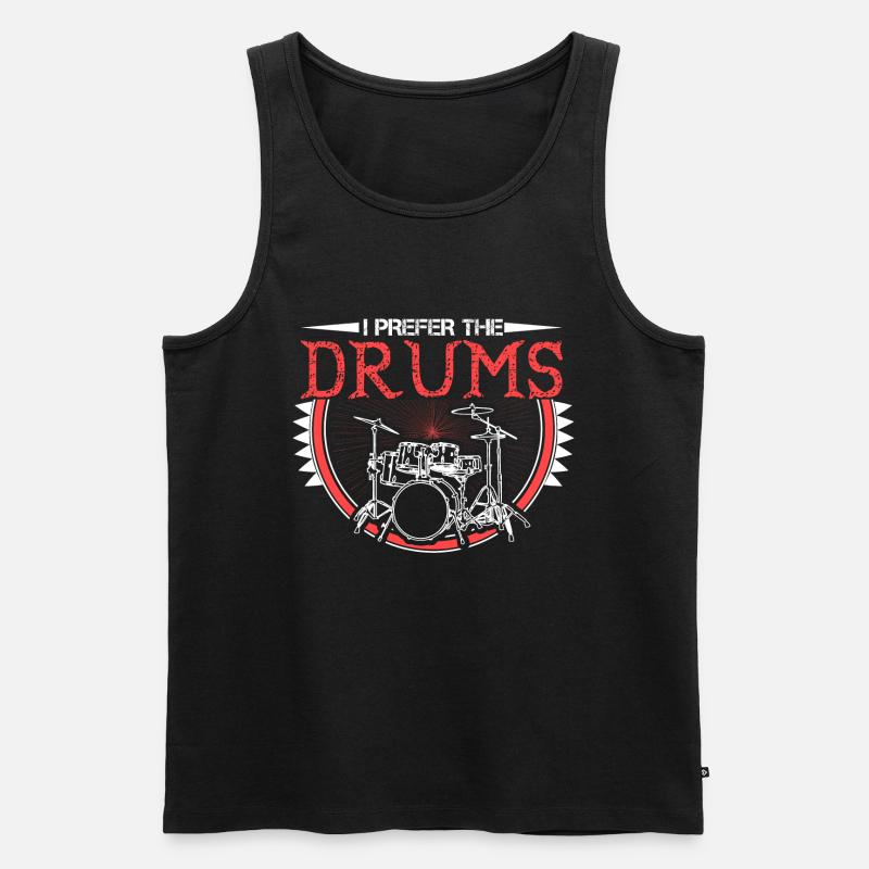 Schlagzeug Instrument Geschenkidee - Männer Premium Bio Tank Top - Schwarz