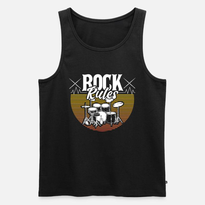 Schlagzeug Drummer Snare - Männer Premium Bio Tank Top - Schwarz
