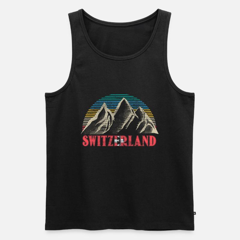 Schweiz Schweizer Herkunft Geschenk - Männer Premium Bio Tank Top - Schwarz
