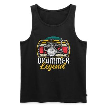 Schlagzeug Drumsticks Geschenk - Männer Premium Bio Tank Top - Schwarz - Vorne - Michal (187cm)
