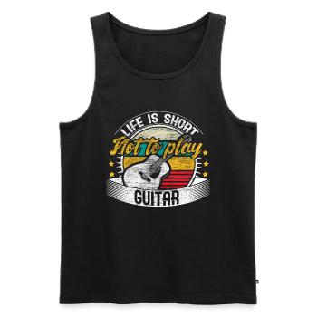 Gitarre Gitarrenspieler Geschenkidee - Männer Premium Bio Tank Top - Schwarz - Vorne - Michal (187cm)