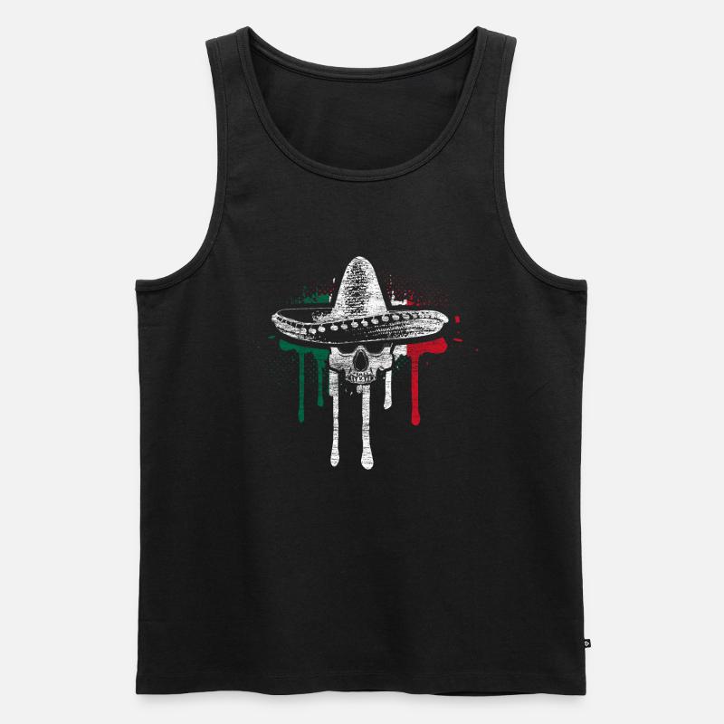 Mexiko Siesta Geschenkidee - Männer Premium Bio Tank Top - Schwarz
