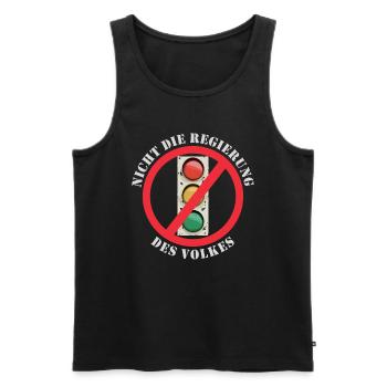 Ampel Nicht die Regierung des Volkes - Männer Premium Bio Tank Top - Schwarz - Vorne - Michal (187cm)