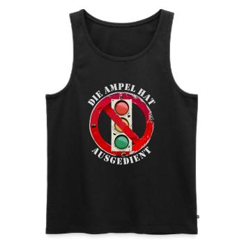 Die Ampel hat ausgedient - Männer Premium Bio Tank Top - Schwarz - Vorne - Michal (187cm)