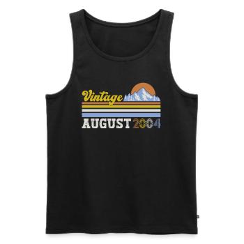 20th Birthday Original August 2004 Vintage 2004 - Men's Premium Organic Tank Top - black - Front - Michal (187cm)