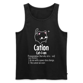 Kation Chemiker Physiker Lustig Geschenk Katze - Männer Premium Bio Tank Top - Schwarz - Vorne - AI Model Male 178 light (178cm)