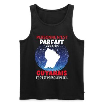 Guyanais Parfait Humour Guyane Idée Cadeau Homme - Débardeur bio Premium Homme - noir - Devant - Michal (187cm)