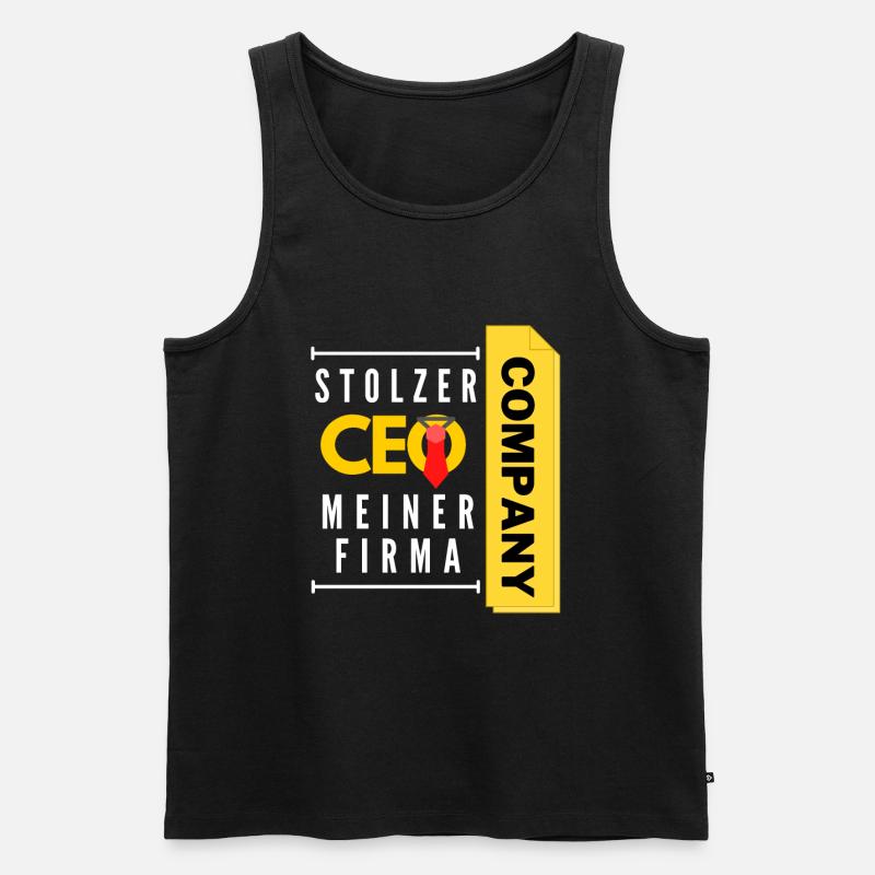 stolzer CEO meiner Firma - Männer Premium Bio Tank Top - Schwarz