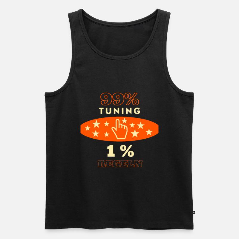 99% Tuning 1% Regeln - Männer Premium Bio Tank Top - Schwarz