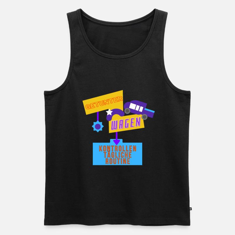 Kontrollen tägliche Routine - Männer Premium Bio Tank Top - Schwarz