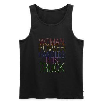 Le pouvoir des femmes domine ce camion - Débardeur bio Premium Homme - noir - Devant - Michal (187cm)
