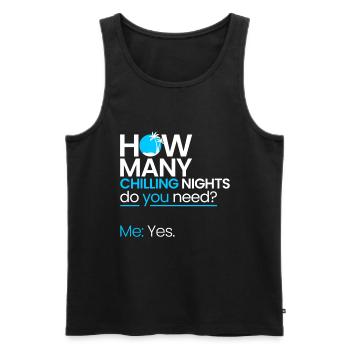 How many cool nights? - Men's Premium Organic Tank Top - black - Front - Michal (187cm)