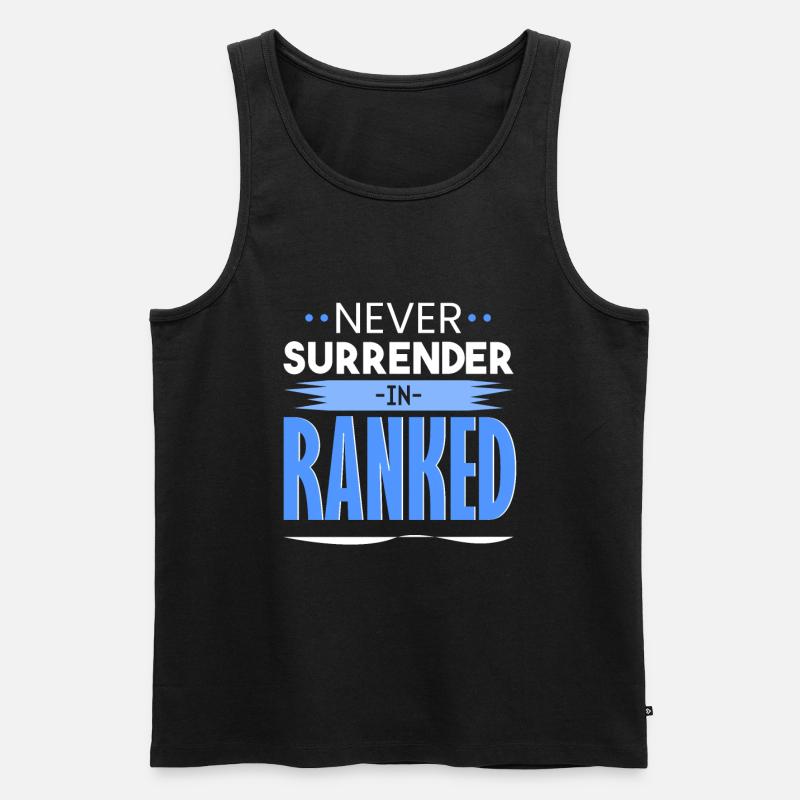 Niemals SURRENDER - Männer Premium Bio Tank Top - Schwarz