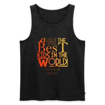 Yes, my kids bought it for me. - Men's Premium Organic Tank Top - black - Front - Michal (187cm)
