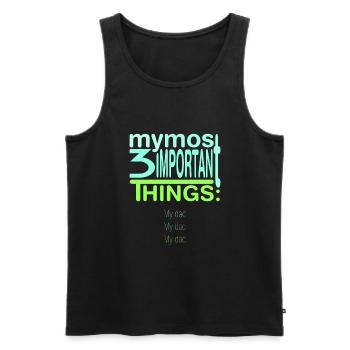 Important? 3x my father - Men's Premium Organic Tank Top - black - Front - AI Model Male 178 light (178cm)
