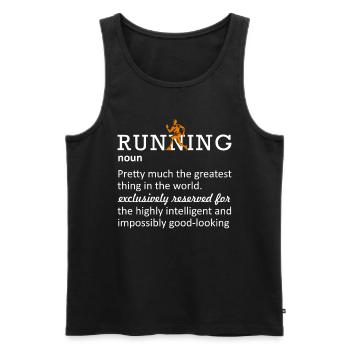 Courir Funny Definition Marathoner 5k Marathon - Débardeur bio Premium Homme - noir - Devant - AI Model Male 178 light (178cm)