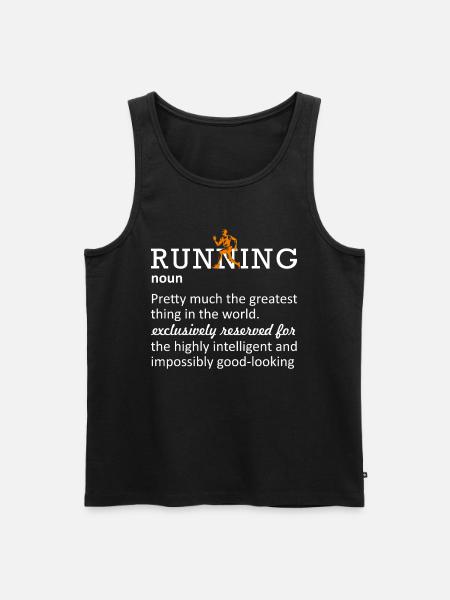 Running Funny Definition Marathoner 5k Marathon - Men's Premium Organic Tank Top - black