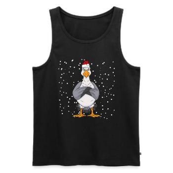 Unfreundliche Möwe Norden See Weihnachten - Männer Premium Bio Tank Top - Schwarz - Vorne - Michal (187cm)