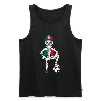 Mexiko Fußball Skelett Fan Team - Männer Premium Bio Tank Top - Schwarz - Vorne - Michal (187cm)
