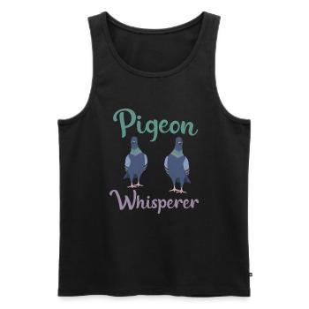 Pigeon Whisperer Taubenzüchter Tauben Vögel - Männer Premium Bio Tank Top - Schwarz - Vorne - Michal (187cm)