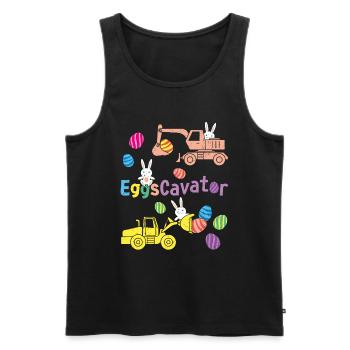 Easter For Boys Toddlers Eggs Cavator Funny - Men's Premium Organic Tank Top - black - Front - Michal (187cm)