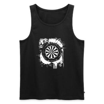 Jeu de fléchettes Graffiti - Débardeur bio Premium Homme - noir - Devant - Michal (187cm)