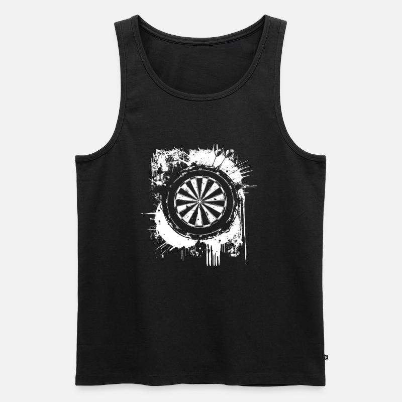 Dartscheibe Graffiti - Männer Premium Bio Tank Top - Schwarz