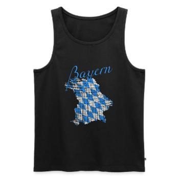 Bayern - Männer Premium Bio Tank Top - Schwarz - Vorne - AI Model Male 178 light (178cm)