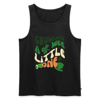 Cultiver un petit trèfle de la Saint-Patrick - Débardeur bio Premium Homme - noir - Devant - AI Model Male 178 light (178cm)