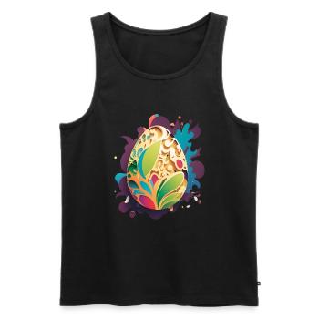An Abstract Interpretation Of Easter Eggs - Men's Premium Organic Tank Top - black - Front - AI Model Male 178 light (178cm)