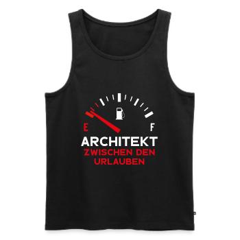 ARCHITEKT ZWISCHEN DEN URLAUBEN ARCHITEKT - Männer Premium Bio Tank Top - Schwarz - Vorne - AI Model Male 178 light (178cm)