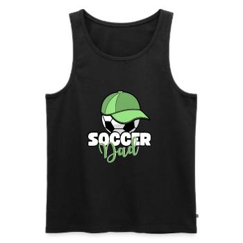 Soccer Dad Fußball Papa Fußballer Vater Spruch. - Männer Premium Bio Tank Top - Schwarz - Vorne - AI Model Male 178 light (178cm)