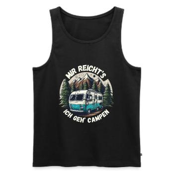 Camping Caravan Campingplatz Urlaub Auszeit Natur - Männer Premium Bio Tank Top - Schwarz - Vorne - Michal (187cm)