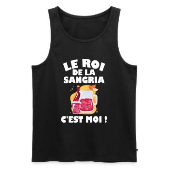 Le Roi de la Sangria C'est Moi. - Débardeur bio Premium Homme - noir - Devant - Michal (187cm)