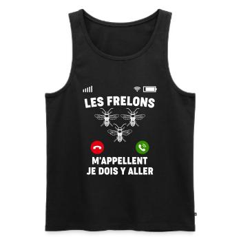 Humour Frelon Insecte Venin Prédateur - Débardeur bio Premium Homme - noir - Devant - Michal (187cm)