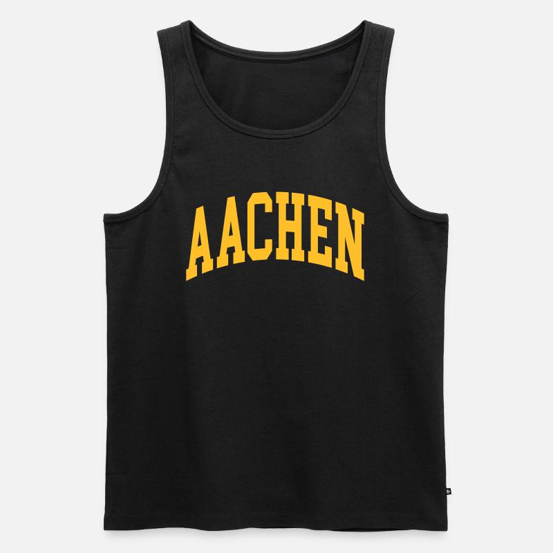 Aachen - Männer Premium Bio Tank Top - Schwarz