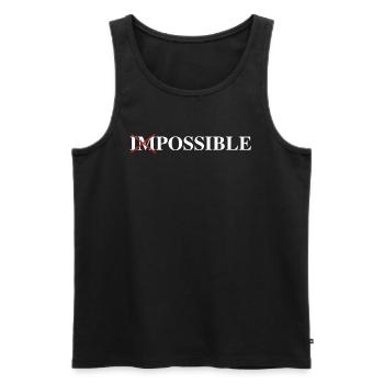 Möglich | Selbstvertrauen, Erfolg, Ziel, Mindset - Männer Premium Bio Tank Top - Schwarz - Vorne - AI Model Male 178 light (178cm)