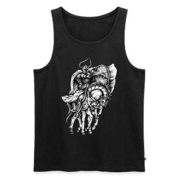 Odin Wotan Handgezeichnet - Männer Premium Bio Tank Top - Schwarz - Vorne - AI Model Male 178 light (178cm)