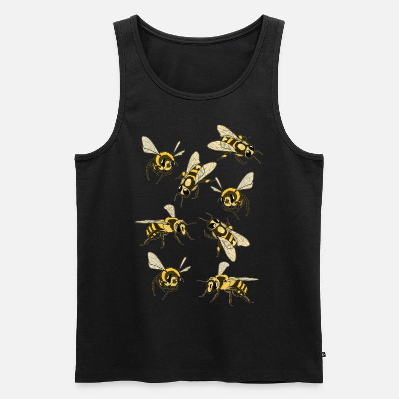 Bienen - Männer Premium Bio Tank Top - Schwarz