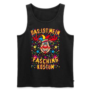 38 Hirsch Rudolph Das ist mein Fasching Kostüm - Männer Premium Bio Tank Top - Schwarz - Vorne - AI Model Male 178 light (178cm)