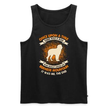 Once upon a time - Berner Berg - Men's Premium Organic Tank Top - black - Front - AI Model Male 178 light (178cm)