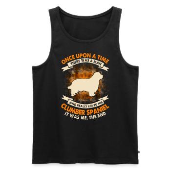 Einmal Zeit - Clumber Spaniel - Männer Premium Bio Tank Top - Schwarz - Vorne - Michal (187cm)