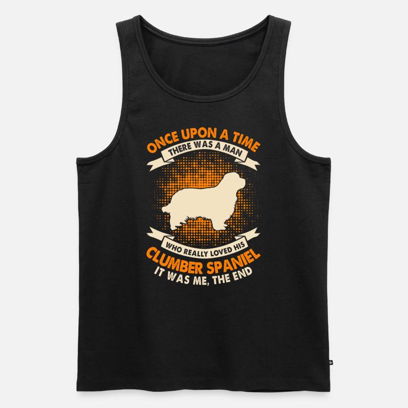 Einmal Zeit - Clumber Spaniel - Männer Premium Bio Tank Top - Schwarz
